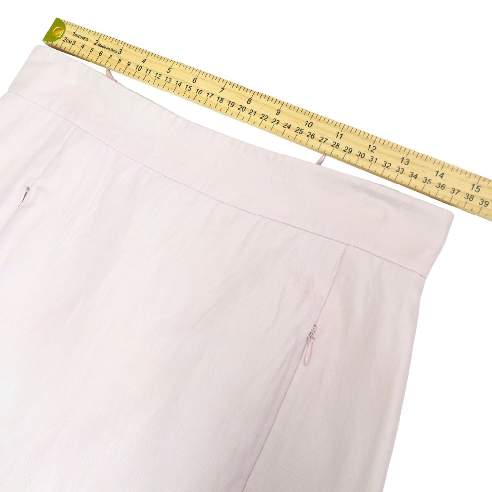 Akris Cotton Silk Pencil Skirt US 8 Knee Length Pink Business Career Minimalist - Picture 15 of 16